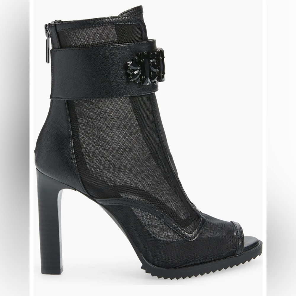 Karl Lagerfeld Paris Blayze Peep Toe Bootie - Picture 2 of 6